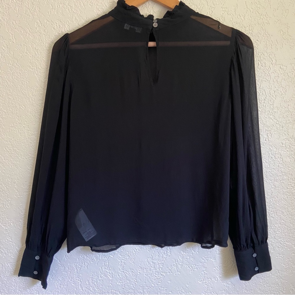J. Crew Ruffleneck Top In Chiffon - Picture 3 of 10